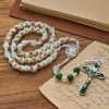 Jesus Is The Gift: Handmade Floral Rose Beads Rosary with Gift Card