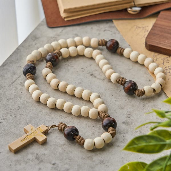 Minimalist Style Matte White Beads Rosary with INRI Crucifix: Wear Spiritual Beauty