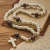 Minimalist Style Matte White Beads Rosary with INRI Crucifix: Wear Spiritual Beauty