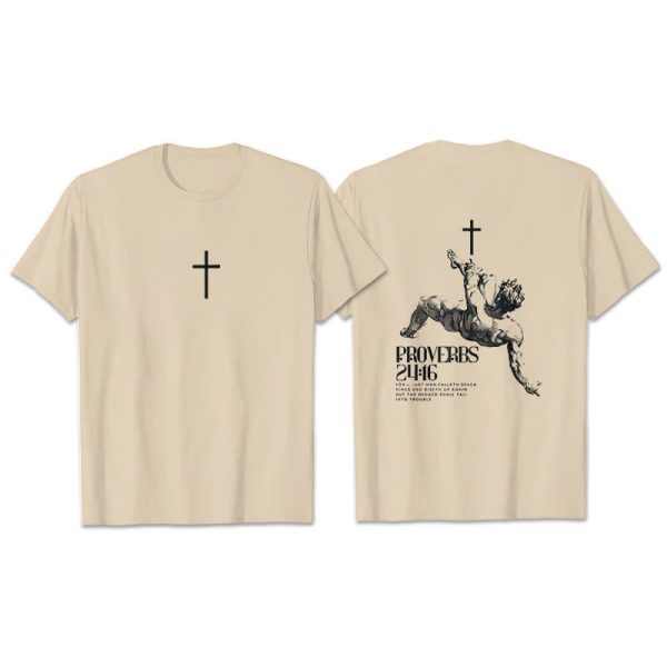 Christianartworkshop Proverbs 24:16' Christian T-Shirt