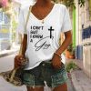 Christianartworkshop I Can't But I Know A Guy Print V-Neck T-shirt