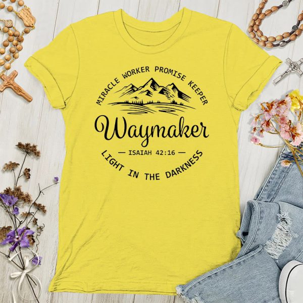 Christianartworkshop Waymaker Inspirational Women's T-shirt