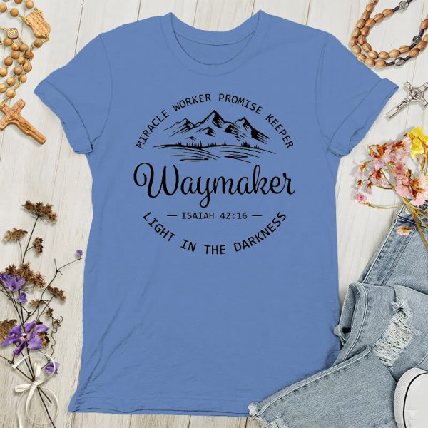 Christianartworkshop Waymaker Inspirational Women's T-shirt