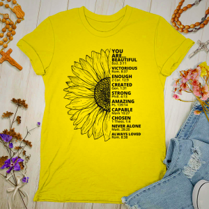 Christian Art Sunflower Women's T-Shirt - Thankful & Blessed