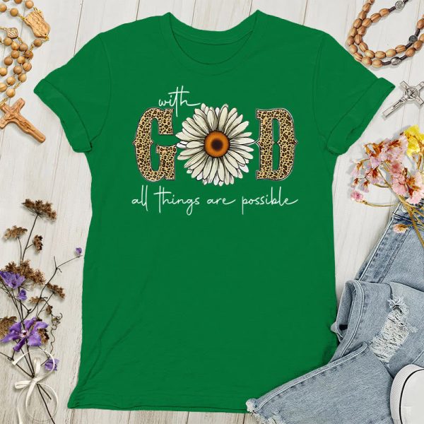 Christianartworkshop With God, All Things Are Possible Women's T-shirt
