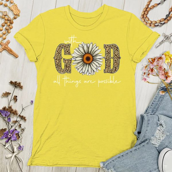 Christianartworkshop With God, All Things Are Possible Women's T-shirt