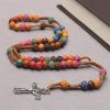 Christianartworkshop Multicolor Prayer Rose Beads Rosary