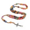 Christianartworkshop Multicolor Prayer Rose Beads Rosary