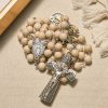 Minimalist St. Therese & Miraculous Medal Rosary of Polished White Stone with Crucifix