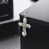 S925 Vintage Etched Cross Necklace with Spiritual Glyphs: Embrace the Spirit