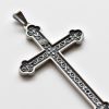 Retro Sterling Silver Amulet INRI Cross Pendant Necklace: A Emblem of Grace