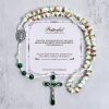 Jesus Is The Gift: Handmade Floral Rose Beads Rosary with Gift Card