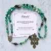 PRAYERFUL FAITH: Handmade Exquisite Green Agate Rosary with Gift Card