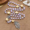PRAYERFUL FAITH: Elegant Rose Beads Rosary with Gift Card