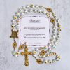 Christianartworkshop Jesus Is The Gift: Handmade Sunflower-Inspired Yellow Floral Rosary with Gift Card