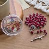 Pope Leo XIV Red Wood Beads Rosary Commemorating: A Spiritual Treasure