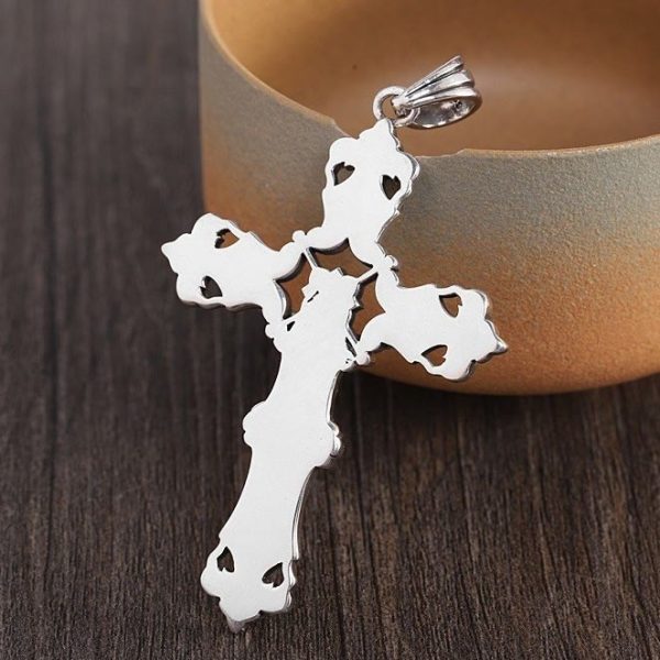 Rustic Bronze and Silver Crucifix Necklace in S925: A Testament of Faith