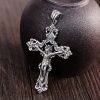 Rustic Bronze and Silver Crucifix Necklace in S925: A Testament of Faith