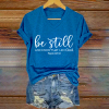 Christian Women's Be Still and Know God V-Neck T-Shirt