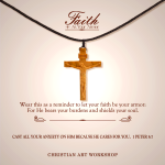 FAITH AS YOUR ARMOR: Jesus Crucifix Wooden Necklace