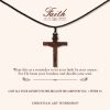 Christianartworkshop FAITH AS YOUR ARMOR: Jesus Crucifix Wooden Necklace