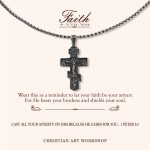 Christianartworkshop FAITH AS YOUR ARMOR: Orthodox Jesus Crucifix Necklace