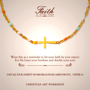 FAITH AS YOUR ARMOR: Delicate Minimalist Cross Bracelet