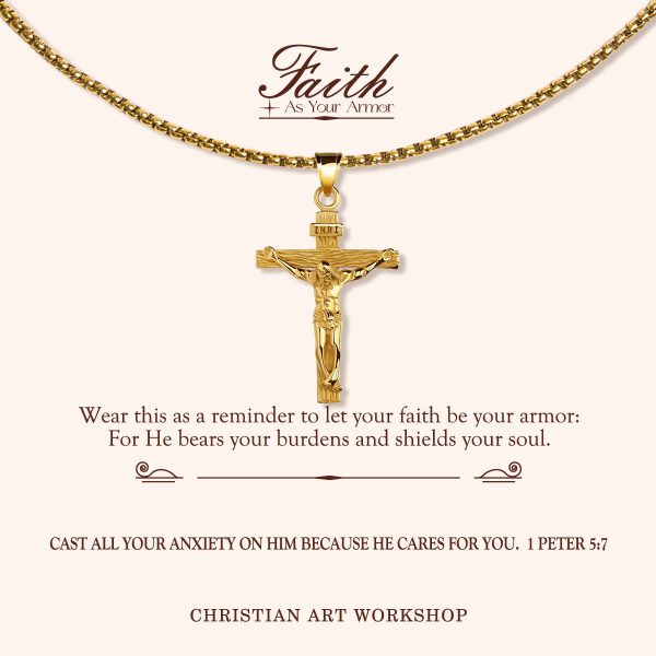 FAITH AS YOUR ARMOR: Crucifix Pendant Charm Necklace
