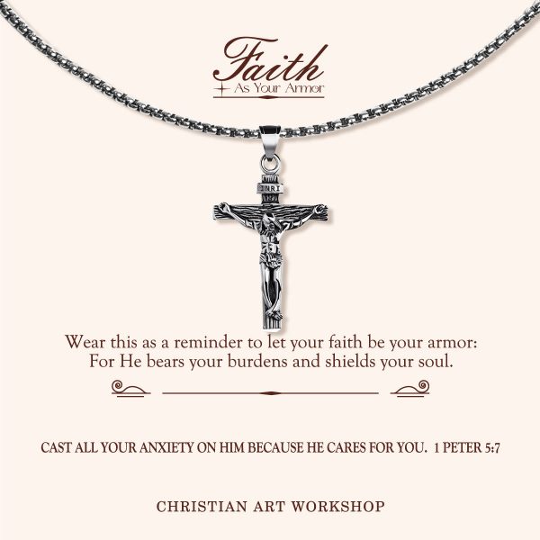 FAITH AS YOUR ARMOR: Crucifix Pendant Charm Necklace