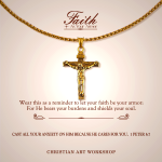 FAITH AS YOUR ARMOR: Crucifix Pendant Charm Necklace