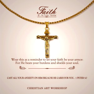 FAITH AS YOUR ARMOR: Crucifix Pendant Charm Necklace