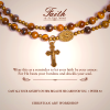 PRAYERFUL FAITH: Handmade Tiger's Eye Stone Elastic Rosary Bracelet