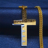 Modern Tri-Color Lord's Prayer Cross Necklace: A Timeless Symbol of Holy