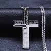 Christianartworkshop Modern Tri-Color Lord's Prayer Cross Necklace: A Timeless Symbol of Holy