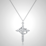 Modern Crowned in Faith Cross Necklace, Earrings