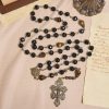 Thanksgiving Gift: Obsidian & Tiger Eye Rosary | With The Power Of Natural Stone, Honor God's Protection