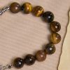 Christianartworkshop Compact Tiger Eye Pocket Rosary with Crucifix & Divine Mercy for Daily Prayers