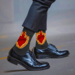 Sacred Heart Faith Socks - Christian Artworkshop Unisex Spiritual Design