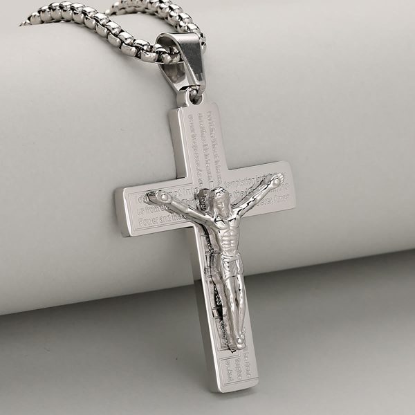 Christianartworkshop Elegant Crucifix Necklace Symbol of Devotion Available in Four Shades