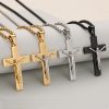 Christianartworkshop Elegant Crucifix Necklace Symbol of Devotion Available in Four Shades