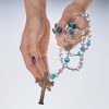 PRAYERFUL FAITH: Elegant Shining Beads St. Benedict Rosary with Gift Card