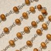 Classic Caramel Beads Rosary with Crucifix and Gifted Virgin Mary Keepsake Box