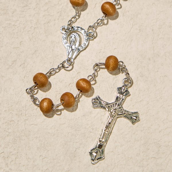 Classic Caramel Beads Rosary with Crucifix and Gifted Virgin Mary Keepsake Box