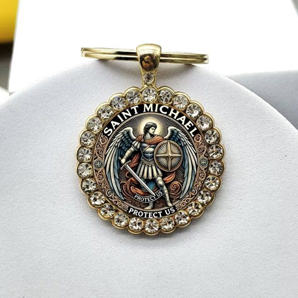 Guardian Angel St. Michael Keychain Bringing Strength and Spiritual Guidance