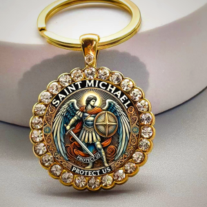 Guardian Angel St. Michael Keychain Bringing Strength and Spiritual Guidance