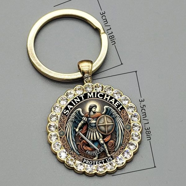 Guardian Angel St. Michael Keychain Bringing Strength and Spiritual Guidance