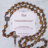 Christianartworkshop PRAYERFUL FAITH: Divine Olive Wood Rosary with St. Benedict Medal & Crucifix