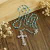 Unique Turquoise Fragment Rosary with Holy Mary & Ornate Crucifix