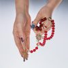Thanksgiving Gift: Our Lady of Fatima Rosary with Wine Red and Shining Rainbow Beads of Grace