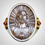 Sacred Heart Jesus Ring in 925 Silver: Symbol of Love and Sacrifice